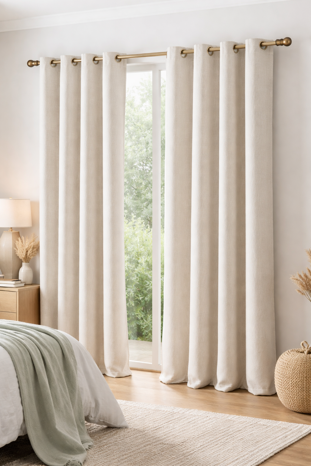 Cortinas blackout en habitación con ambiente acogedor y relajante